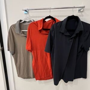 3 lululemon men’s polo shirts